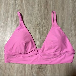 LIKE NEW WORN ONCE AERIE LONGLINE TRIANGLE PINK (BEST BUDS) BIKINI TOP SIZE XL